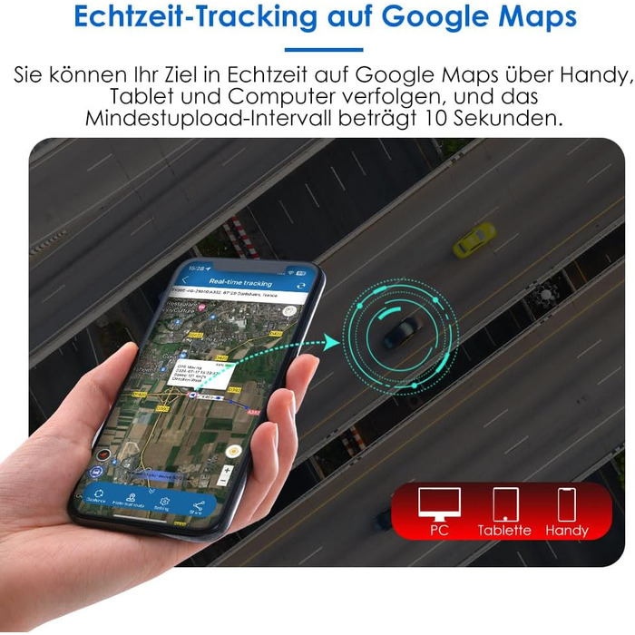 GPS-трекер TKMARS для авто без абонплати, 90 днів автономної роботи, оновлення позиції кожні 5 секунд, потужний магніт, водонепроникний, безкоштовний додаток, 5000 мА·год (TK903 4G 1500 мА·год)