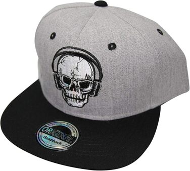 Кепка Snapback з принтом черепа Skull, стильний дизайн, 50 Rock