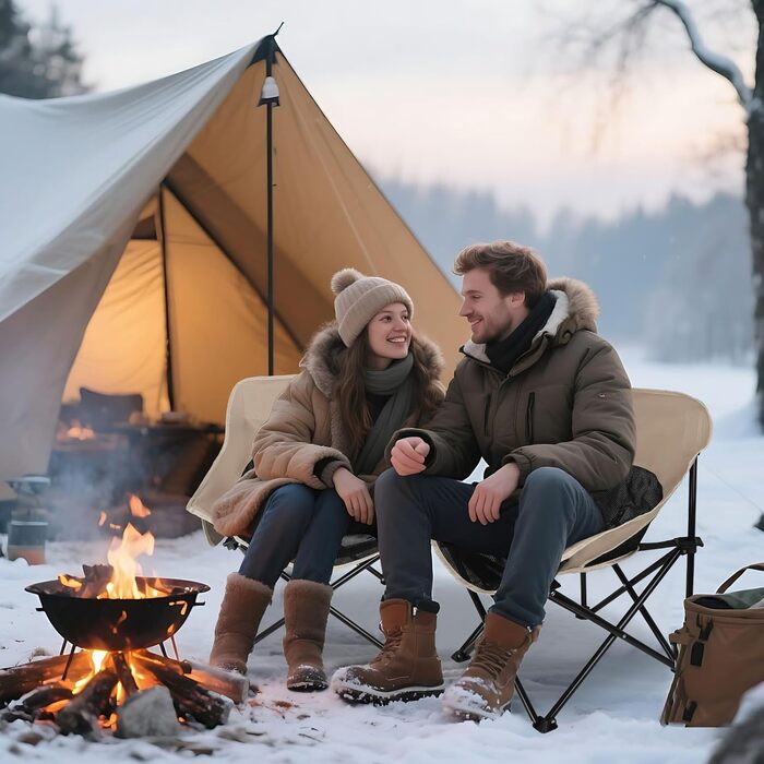 Складний туристичний стілець Outwell для риболовлі та відпочинку, 150 кг, з кишенею, хакі