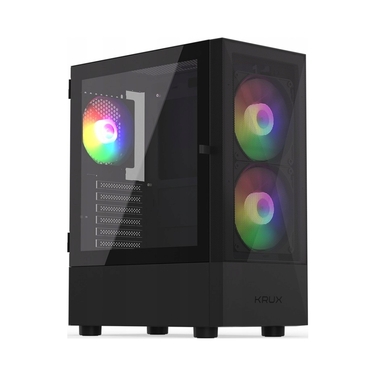 Корпус Krux Vako RGB Midi Tower, чорний