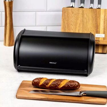 KING HOFF Металева брітниця/контейнер для хліба (чорний)
