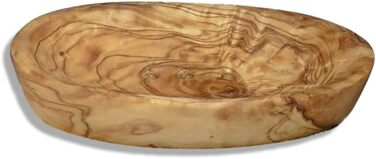 Миска для мила з оливкового дерева овальна, середній розмір 125x75