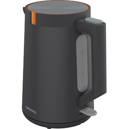 Електричний чайник Grundig WK 5320, 1.7 л, 2200 Вт, з захистом від перегріву та автовимкненням, нержавіюча сталь, сірий/теракотовий