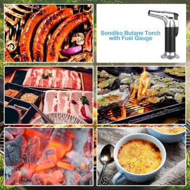 Газовий пальник CTDMJ Flambierbrenner: регульоване полум'я, 3-х газових форсунок, для кухні, крем-брюле, грилю, паяння. (Бутан не входить до комплекту)