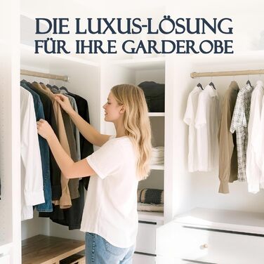 Плечики для одягу з оксамиту, 20 шт. - Плечики для економії місця, нековзні, міцні, 360° обертання - для сорочок, костюмів, светрів, штанів, 20 шт. (Чорний, 50 шт.)