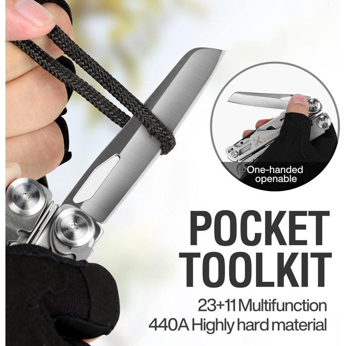 MIAOKE Multitool 23 in 1 with Premium Gift Box, including Screwdrivers, Saw, Bottle Opener, Pliers, Camping Knife. Cool Gadgets for Men, Best Gift for Boyfriend, Son, Dad, Him, Husband.