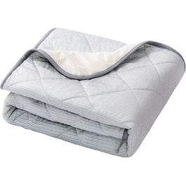 Килимок для собак та котів, ультрам'який, водонепроникний, 75x60 см, миючий, двосторонній (охолоджуючий та зігріваючий) для цілорічного комфорту, сірий та білий