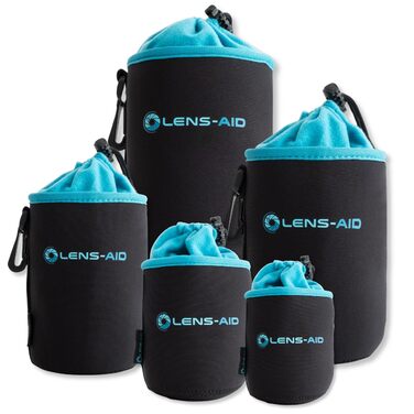 Захисні чохли для об'єктива Lens-Aid з флісовою підкладкою (5 шт. в наборі)