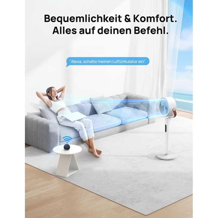 Dreo PolyFan 513S: Тихий розумний вентилятор з широким охопленням та 6 режимами