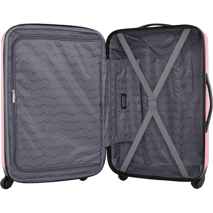 Валіза Travelers Club Chicago Hardside Розширювана Спіннер 20' Carry-On (Набір з 5 шт, Рожевий)