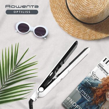 Випрямляч для волосся Rowenta Optiliss SF3210, керамічне покриття, 230°C, білий