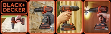 Ударний дриль-шурупокрут 18В 50Нм 2Аг у кейсі BLACK+DECKER BLD683D1XK