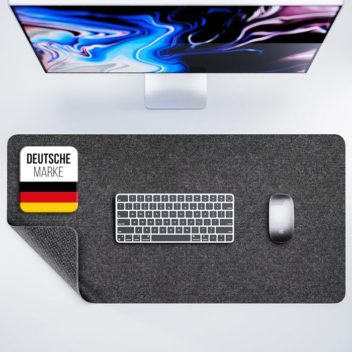 Підкладка для столу MYMIND® 80x40 см - XXL килимок для миші з преміум-шкіри PU, водонепроникна підкладка для дому та офісу, Desk Mat, підкладка для столу в офіс (100x40 см)