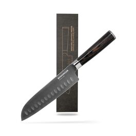 Ніж кухарський Reishunger Profi Chef з дамаської сталі – довгий, універсальний ніж Сантоку з нержавіючої сталі