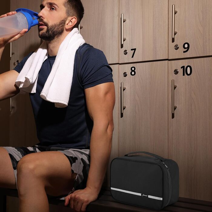 Чоловіча/Жіноча Туалетна Сумка для Подорожей з 4 Відсіками, Велика Місткість, Органайзер для Косметики, Чорний Колір