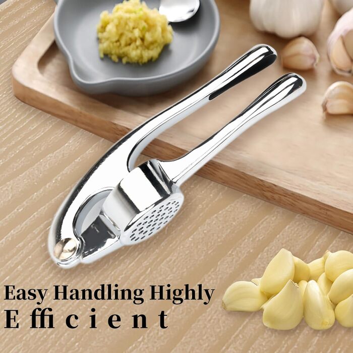 Прес для часнику з нержавіючої сталі, зручний у використанні, легко миється, кухонний аксесуар