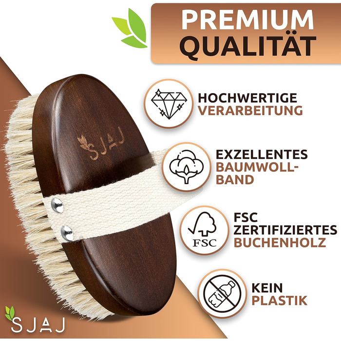 SJAJ Energy Brush - The copper brush, also known as a monastery brush, is used as a dry brush and promotes an energetic sense of well-being on the skin, cleansing.