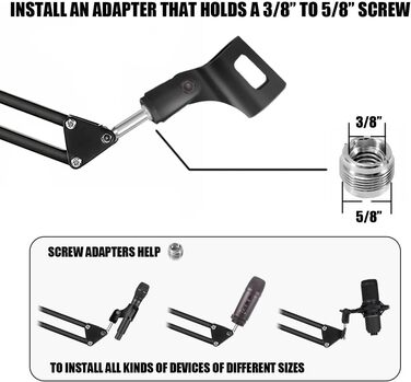 Регульований тримач для мікрофона: професійний тримач з 