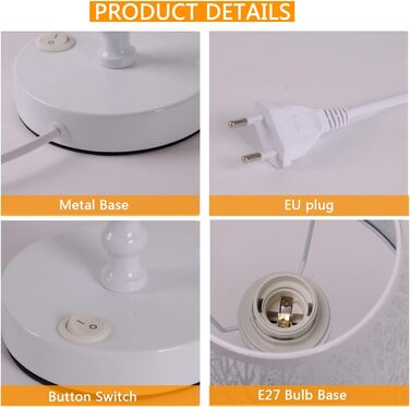 Промислова настільна лампа з металу, Е27, рустикальний дизайн, ретро лампа Едісона для вітальні, з вимикачем (без лампочки), колір Чорний (Берези Біліші)