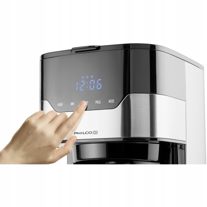 Кавоварка крапельна Philco PHCM 3000, 800 Вт, 1.2 л, LCD-дисплей
