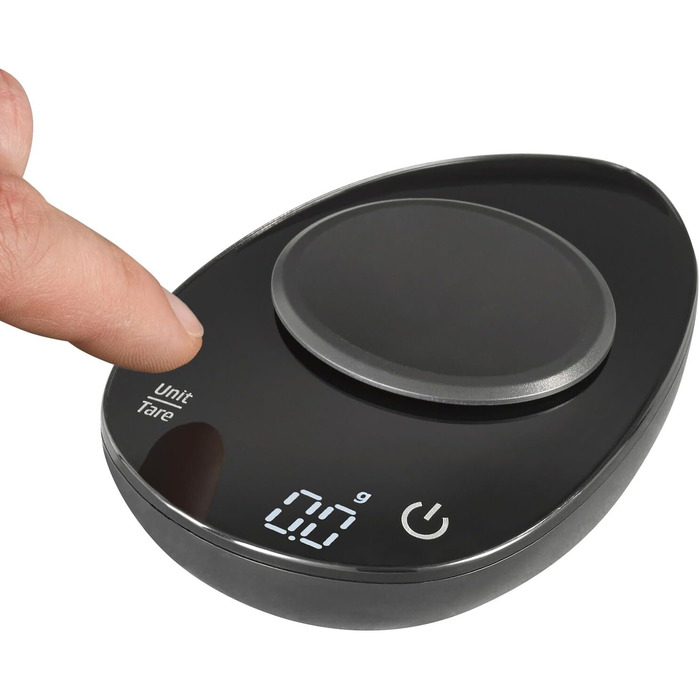 CASO FinoCompact Kitchen Scale - Battery-Free Kinetic Energy Scale - 5kg Capacity, 1g Increments - Testsieger