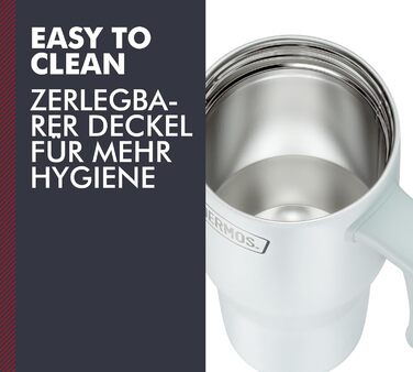 Термос REFRESHING SERIES: ізольований термопоїльник-кружка з трубочкою та ручкою, 0.85л, нержавіюча сталь, подвійні стінки, для дому, офісу та подорожей