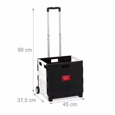 Relaxdays Folding Shopping Trolley with Wheels