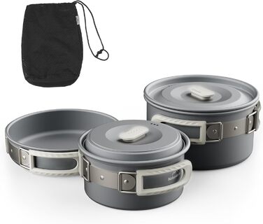 Набір посуду Naturehike для кемпінгу та приготування їжі (2-7 осіб)