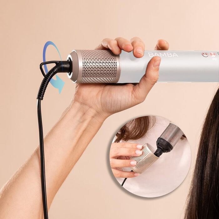 Фен-щітка Cecotec AirGlam Blue 12in1: 12 насадок, Coanda CeramicCare, 1400W, зменшує пухнастість