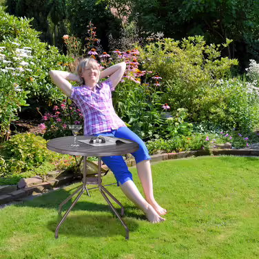 Relaxdays Garden Table, Round