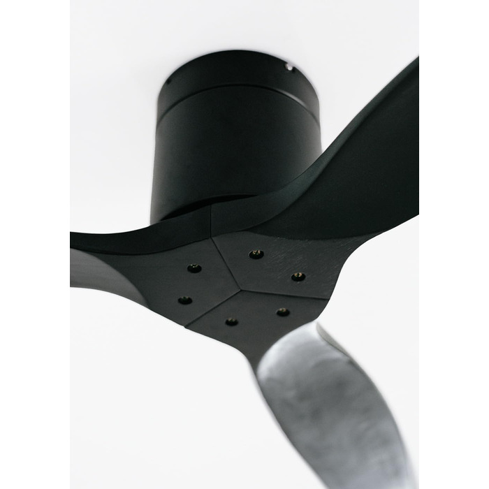 Вентилятор стельовий WINDCALM ABS чорний з пультом, 40W, Ø132cm, DC-двигун, таймер, літньо-зимовий режим, без освітлення