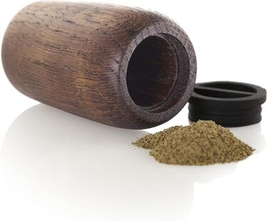 AdHoc GS30 Set of Pepper and Salt Shakers Yoko | Natural Oak Wood, Lightly and Darkly Oiled | Double Holes and Large Opening for Filling