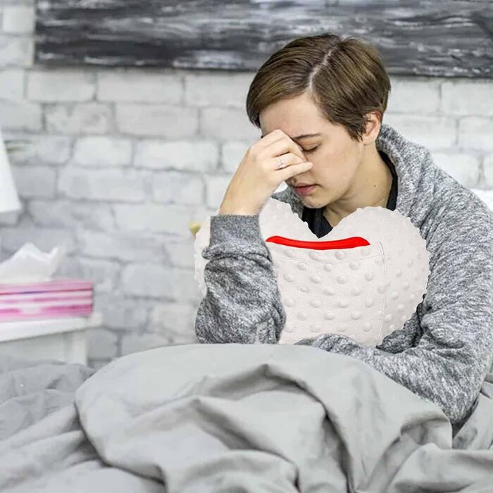 LYMOI Heart Surgery Pillow for Open Heart Surgery, Post-Heart Surgery Pillow, Chest Pillow After Heart Surgery with Pocket, Heart Surgery Recovery Gifts for Patients Minky Dot (Gray)
