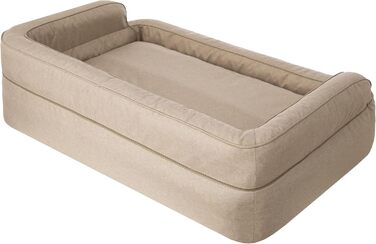 Dog bed, pet furniture, cat bed, removable cover, dog basket, dog cushion, dog lounger, sleeping places, dog sofa, Beige, XL: 96x62 cm