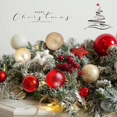 Набір прикрас на ялинку: новорічні кулі Рожево-золоті, 100 шт., різні розміри (3см, 4см, 6см), пластик