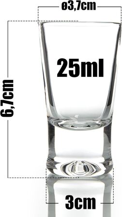 BigDean 48er Shot Glass Set - 2cl - robust + high-quality shot glasses made of glass - dishwasher-safe, food-grade - stable and prevents tipping