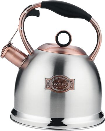 Чайник-свисток 3л з нержавіючої сталі, індукційний, з термостійкою ручкою (срібний)