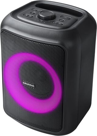Портативна Bluetooth колонка Grundig GBT Black з басами, 20 Вт RMS, Powerbank, водонепроникна, до 20 метрів, 20 годин роботи, PartyHit 90 Вт
