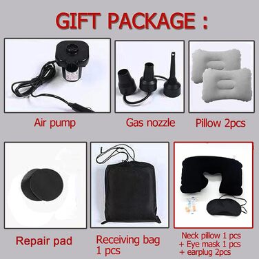 Надувний матрац Icelus SUV для автомобіля, кемпінгу та відпочинку на природі 185*90*15 см з насосом