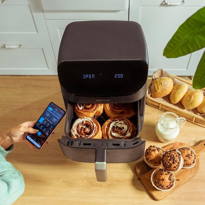 Фритюрниця, духовка та гриль Cecotec Cecofry FoodCourt 11000 Connected: 11 л, 1850 Вт, 3-в-1, 8 програм, Wi-Fi, 40-230ºC