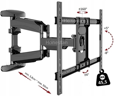 Поворотний кронштейн для телевізора Sony KD-55XH9005, настінне навісне кріплення