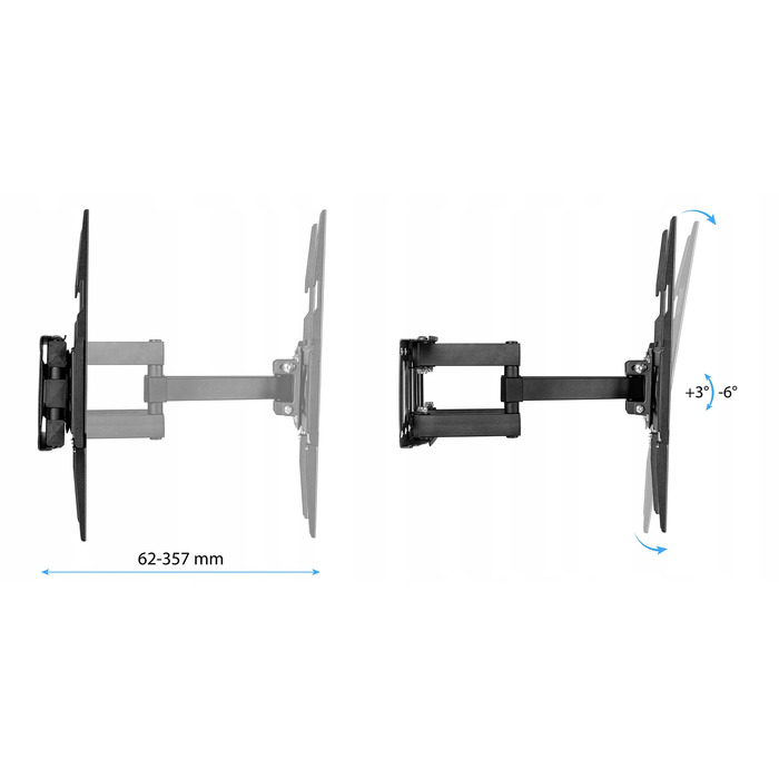 Кронштейн для телевізора KingMount, навісне кріплення для ТВ 32-85 дюймів