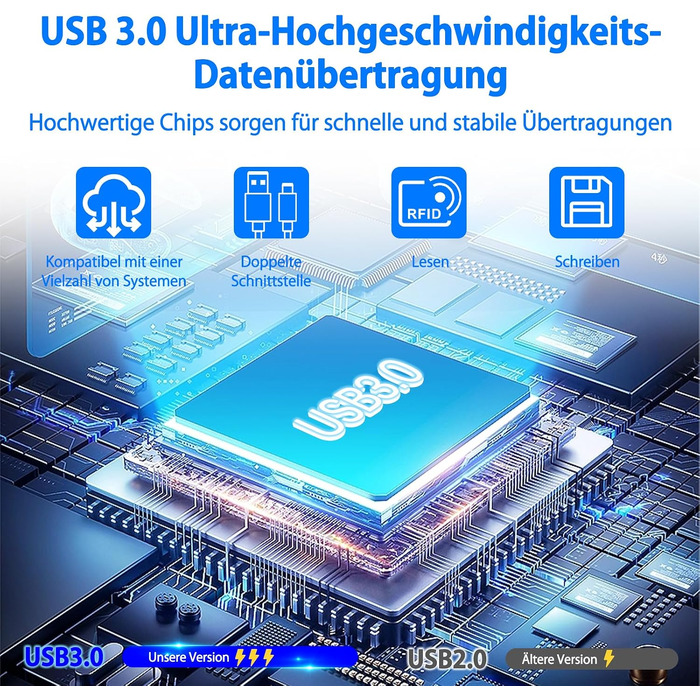 Зовнішній USB 3.0 Type-C CD/DVD привід-записувач (DVD +/-RW), портативний для ноутбука, ПК та Mac (Windows, Linux, macOS), чорний