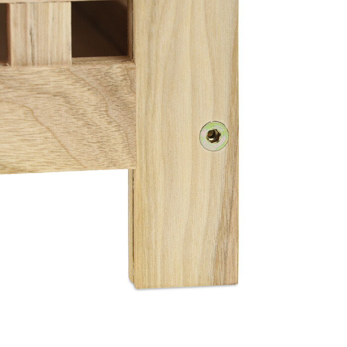 Relaxdays Laundry Basket with Seat Walnut