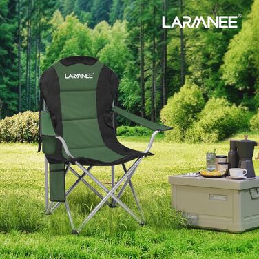 Складний кемпінговий стілець для пікніка, саду та пляжу EBK01LC02 (Зелений + Чорний)