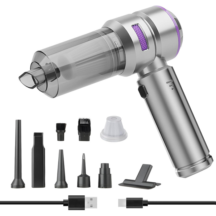 Бездротовий пилосос Higoom 4-в-1: ручний, для авто, 22000Pa, міні-пилосос, функція продування, для дому та автомобіля