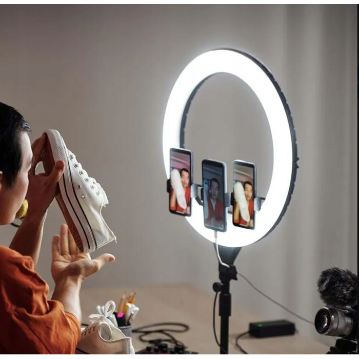 Кільцева лампа Ring LED для фото, відео, селфі та макіяжу, штатив 220 см