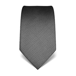 Краватка чоловіча Vincenzo Boretti шовкова з візерунком, 8 см, антрацит - для костюма та сорочки (бізнес, весілля)