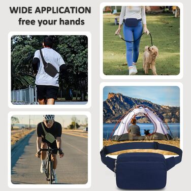 Поясна сумка на пояс для чоловіків та жінок. Спортивна сумка-слінг для подорожей, прогулянок з собакою та активного відпочинку (Блакитна)
