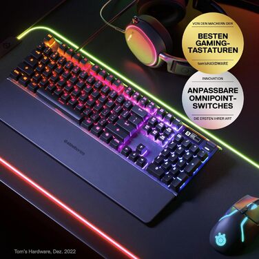 SteelSeries Apex Pro HyperMagnetic - Ігрова клавіатура з OLED-дисплеєм та RGB підсвічуванням (QWERTZ)